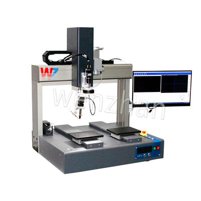 Podwójna głowa 5 oś Desktop Robotic Iron Station Solder PCB Soldering Machine With Vision