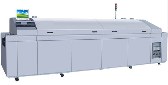 8 Strefa SMT Piekarnik z powrotem do płynu 4800W Konsekwentne lutowanie SMT Lutownik z powrotem do płynu